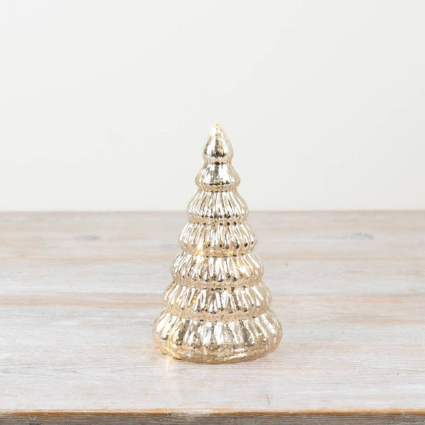 Gold LED Light Up Christmas Tree in Gold 16.5cm Small