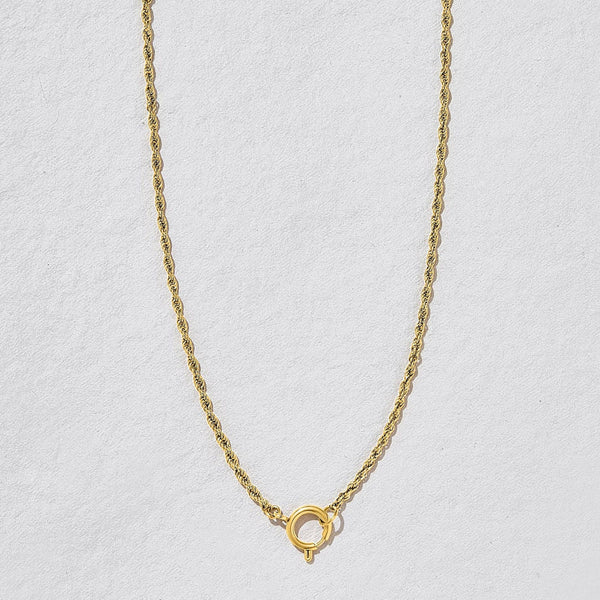 Gold Twisted Chain Necklace For Charms