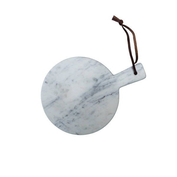 White Round Marble Chopping Board