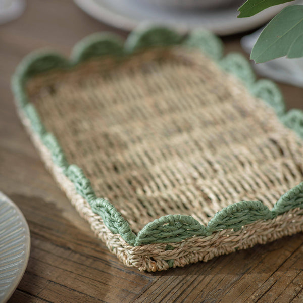 Seagrass And Glass Oven Dish