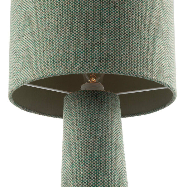 Forest and Olive Green Jacquard Linen Lamp with Fabric Shade and Base