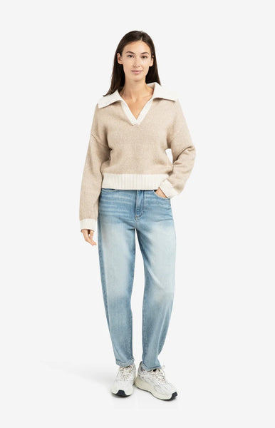 Faded Denim  Barrel Jeans By Yaya