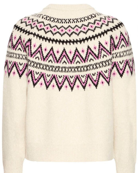 Cream Fair isle Super Soft Jumper by B Young