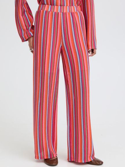 Multistripe Knitted Pant by Ichi