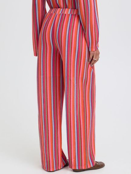 Multistripe Knitted Pant by Ichi