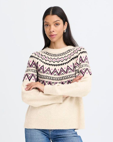 Cream Jacquard Detail Jumper