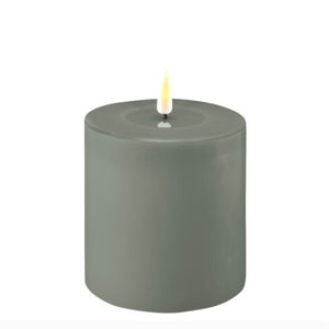 Pale Sage LED Candle 10cm x 10cm By Deluxe