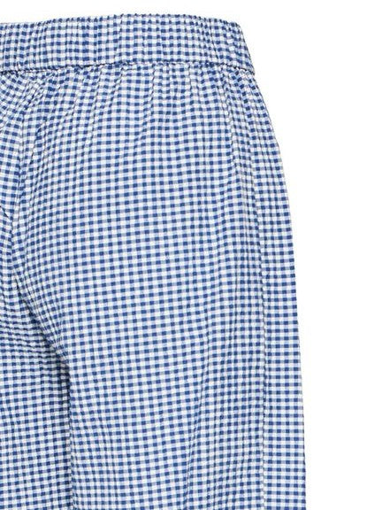 Blue Gingham Trousers by Ichi