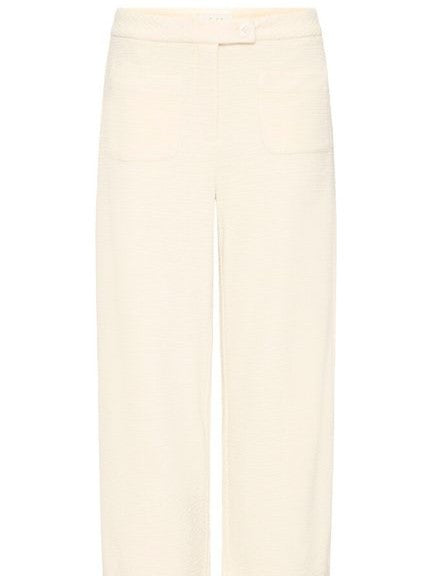 Almond Textured Jersey Cropped Trousers by Ichi