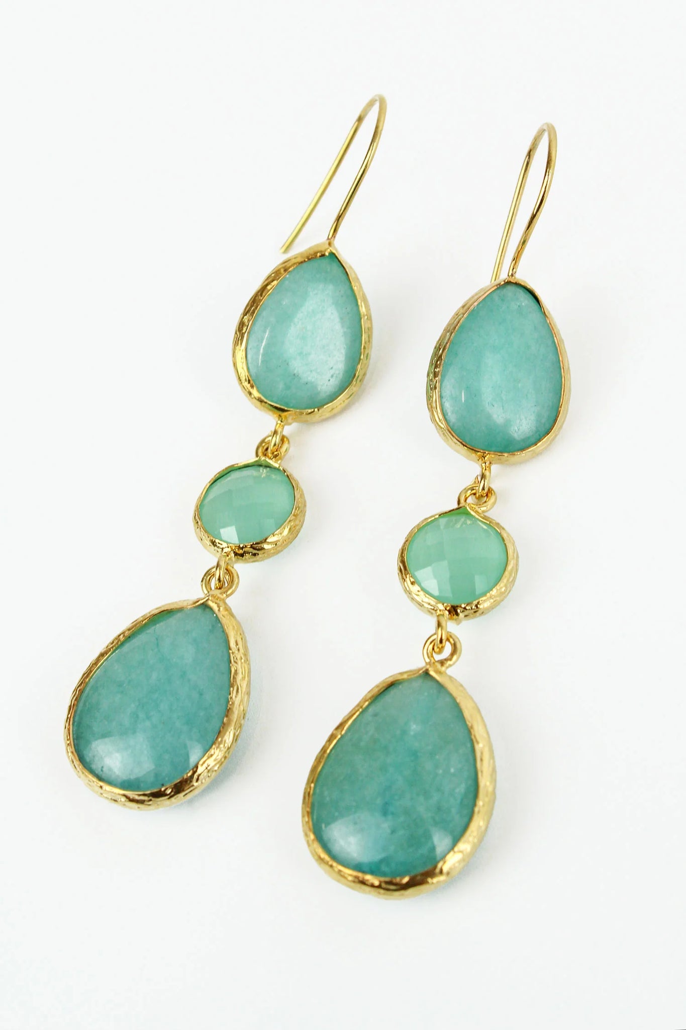 Turquoise Gem Stone Earrings by My Doris