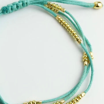 Ocean Blue & Gold Bracelet by My Doris