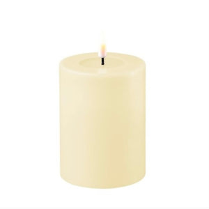 Cream LED Candle 7.5cm X 10cm By Deluxe