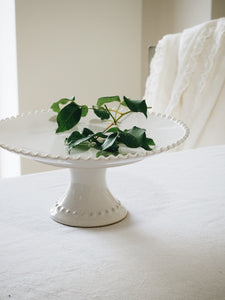 Pearl White Footed Cake Stand