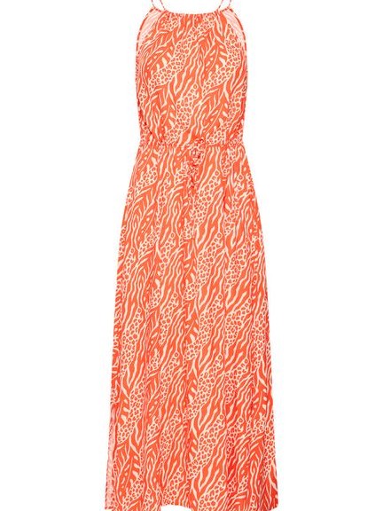 Vibrant Animal Print Slip Dress by B Young