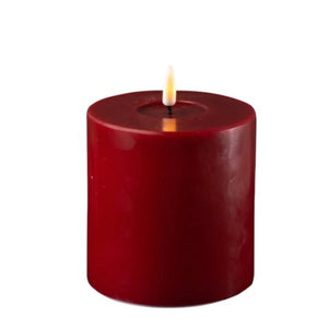 Bordeaux LED Candle 10cm x 10cm By Deluxe
