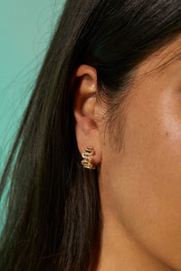 Swirl Hoop Earrings - Gold Plated - by Estella Bartlett