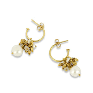 Hollie Hoop Pearl Earrings by Ashiana