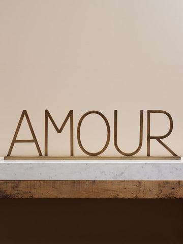 'AMOUR' Fixed Letter Sign
