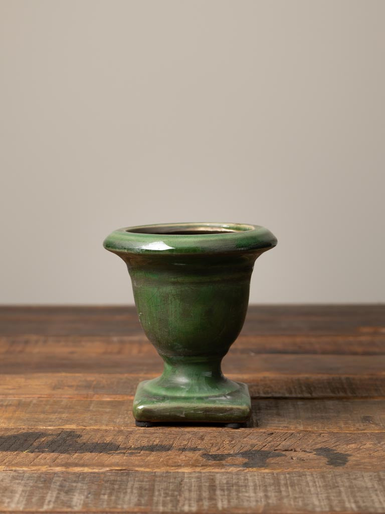 Small Olive Green Glazed Vase