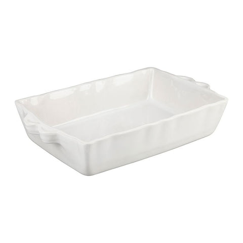 White Stoneware Oven Dish