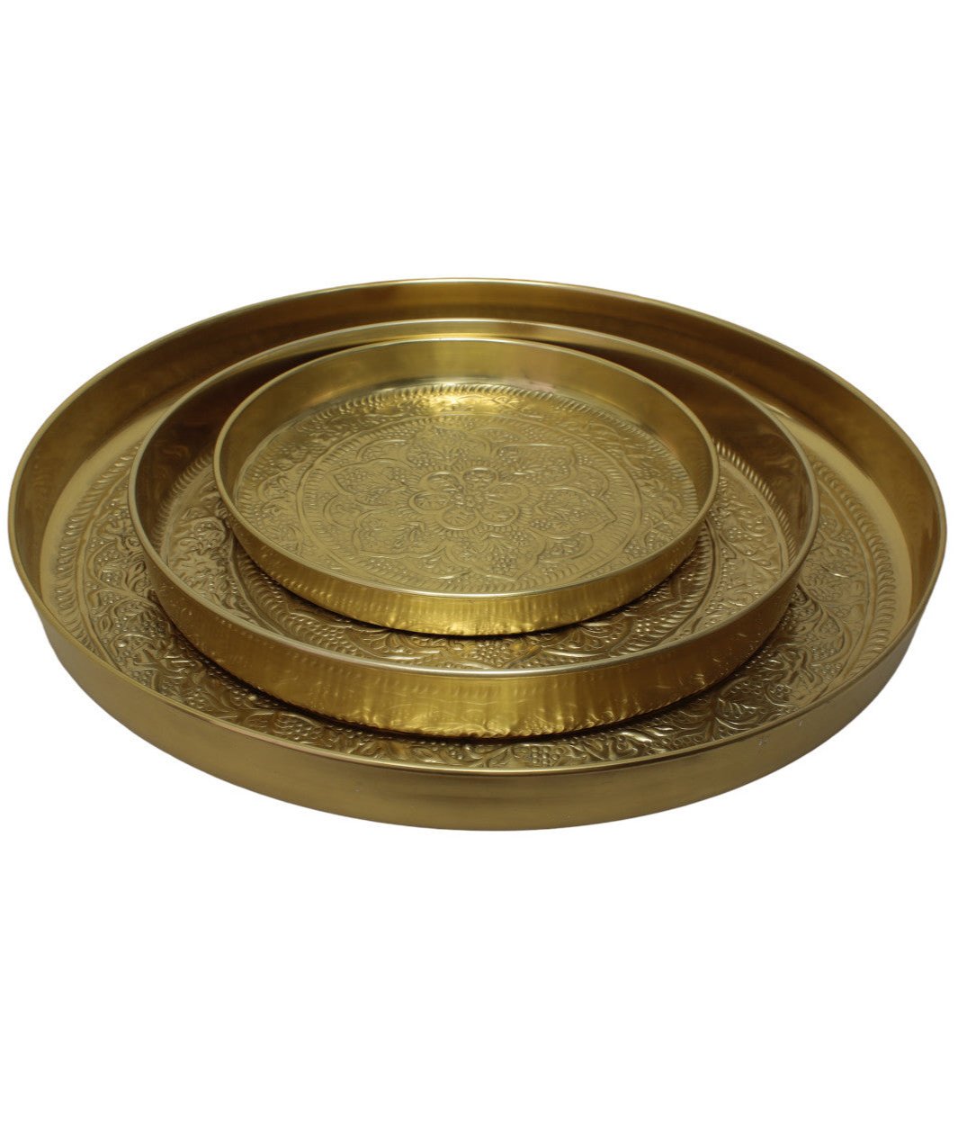 Small Gold Patterned Metal Tray