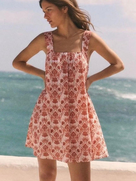 Pink Batik Print Cotton Sundress by Lovie and Co