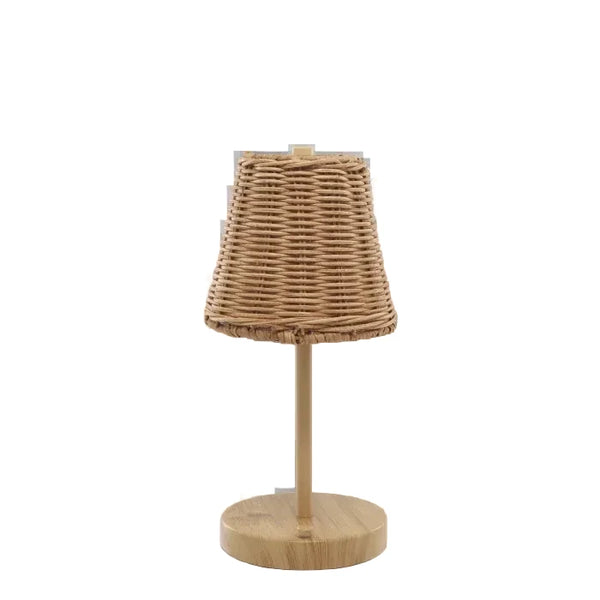 Rattan Shade Rechargeable Table Lamp