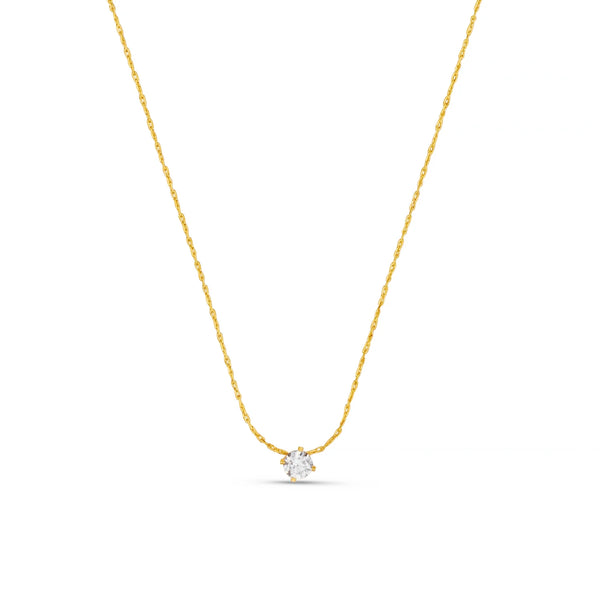 Gold Fine Crystal Gold Collar Necklace by Orelia