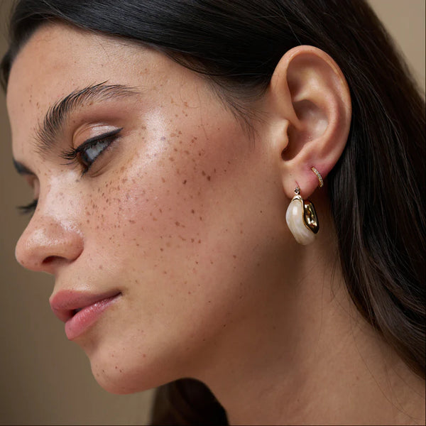 Marble Resin Hoop Earrings by Orelia