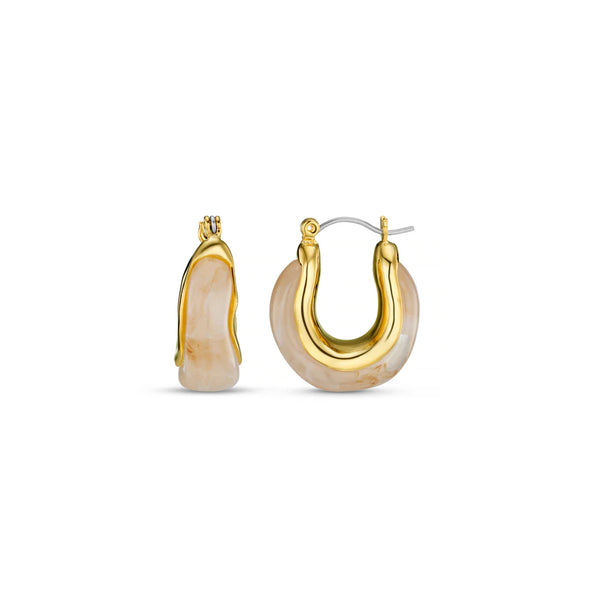 Marble Resin Hoop Earrings by Orelia