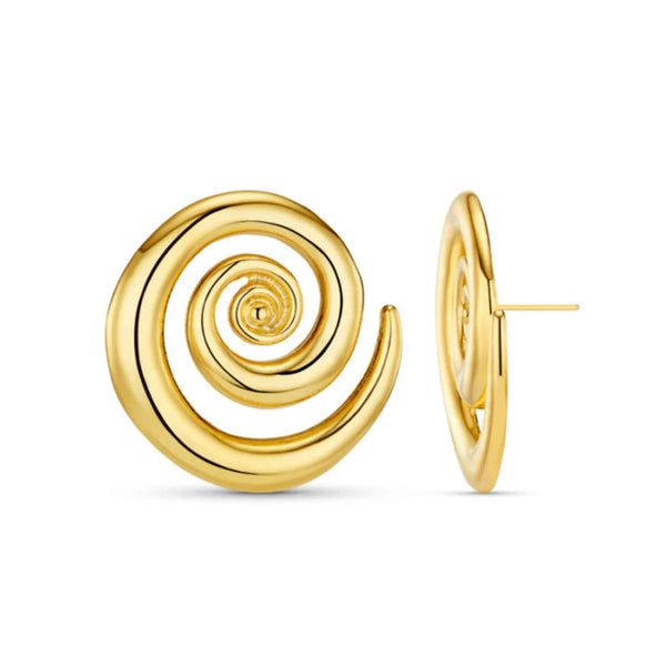 Oversized Spiral Stud Earrings by Orelia