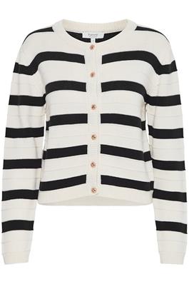 Striped Knit Cardigan Jumper by B Young