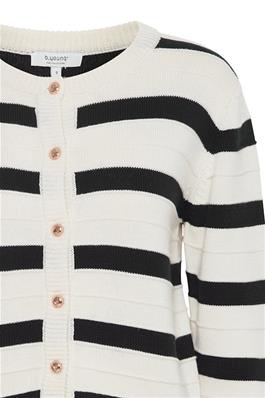 Striped Knit Cardigan Jumper by B Young