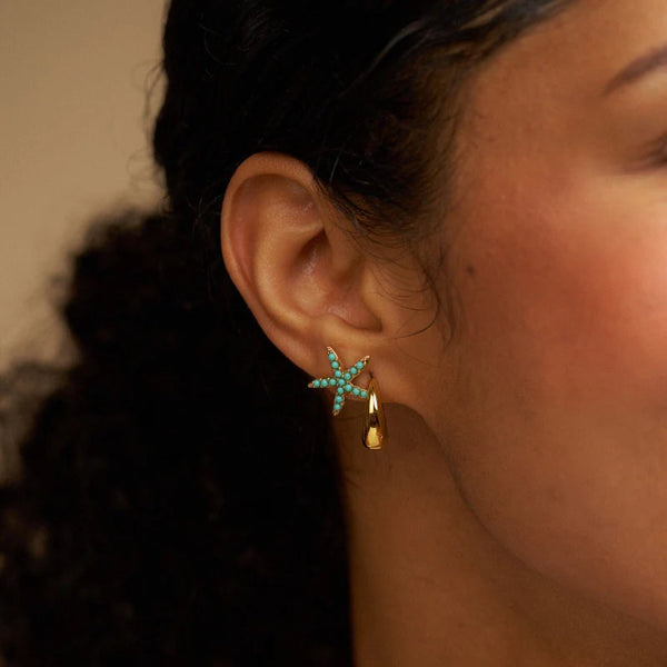 Turquoise Starfish Earring by Orelia