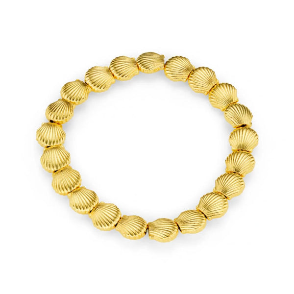 Gold Plated Shell Stretch Bracelet by Orelia