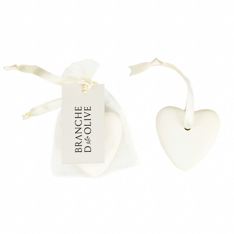 Cloud Scented Stone Heart by Branche d'olive
