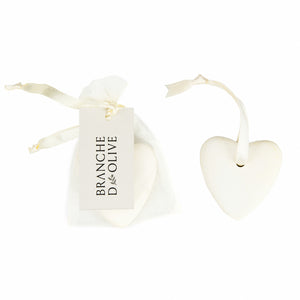 Cloud Scented Stone Heart by Branche d'olive