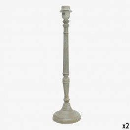 Tall Beige Lamp With Round Base