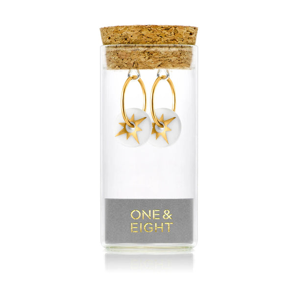 Matt Gold Star Earrings by One & Eight