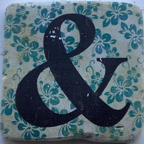 Ceramic Vintage Style Alphabet Coasters