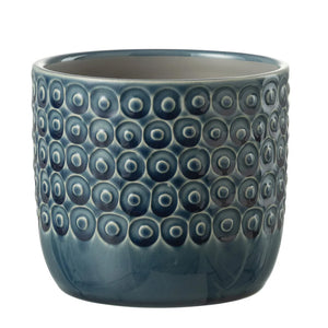Blue Patterned Ceramic Flower Pot