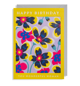 Happy Birthday You Wonderful Woman Card by Lagom Designs