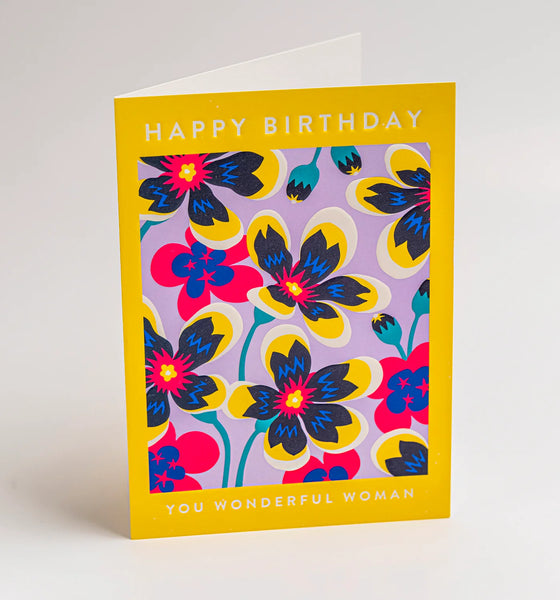 Happy Birthday You Wonderful Woman Card by Lagom Designs