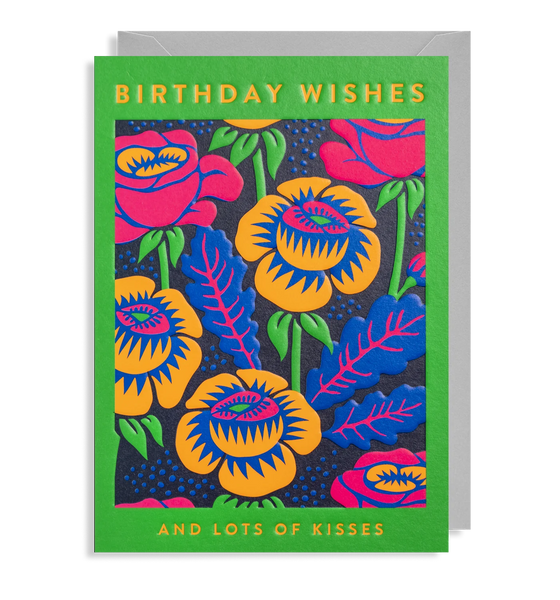 Birthday Wishes And Lots Of Kisses Card by Lagom Designs