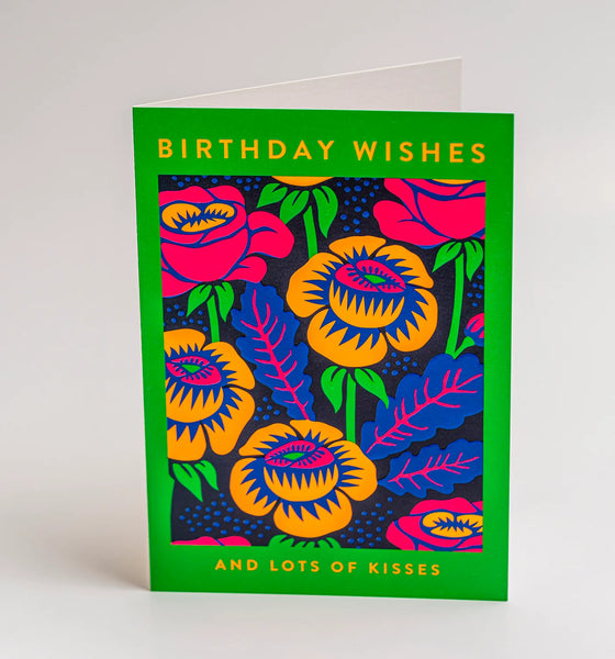 Birthday Wishes And Lots Of Kisses Card by Lagom Designs