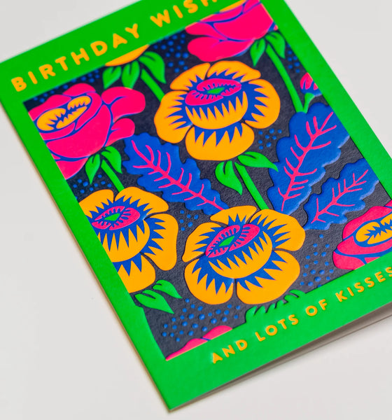 Birthday Wishes And Lots Of Kisses Card by Lagom Designs