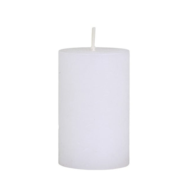 Small White Rustic Pillar Candle