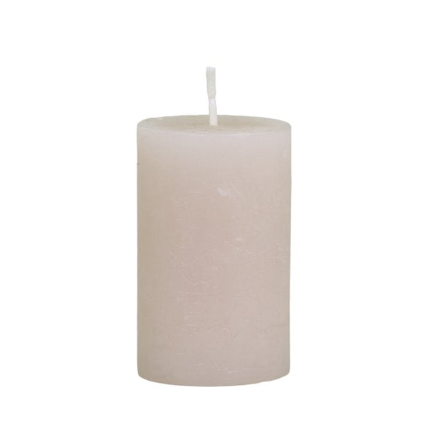 Small Dusty Rose Pillar Candle