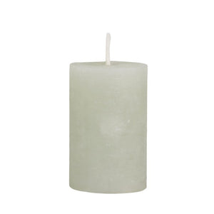 Small Sage Rustic Pillar Candle