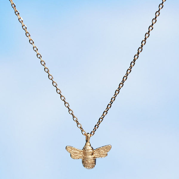Gold Plated Bee Necklace by Estella Bartlett